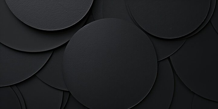 A stark black canvas with clean, minimalist overlapping ellipses, Geometric and fluid design