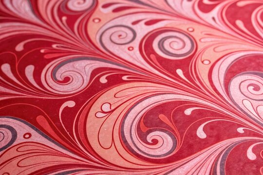 Red and pink swirling patterns with organic shapes on an abstract red background, swirls, backgrounds, patterns, pink, whimsical