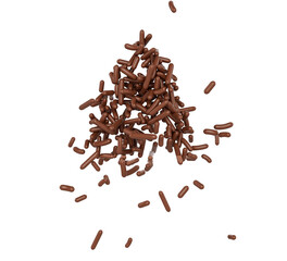 Group Of Chocolate Sprinkles, Cakes And Bakery Items Scattered 3D Illustration