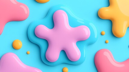 Obraz premium Abstract Pastel Paint Splashes Background Design