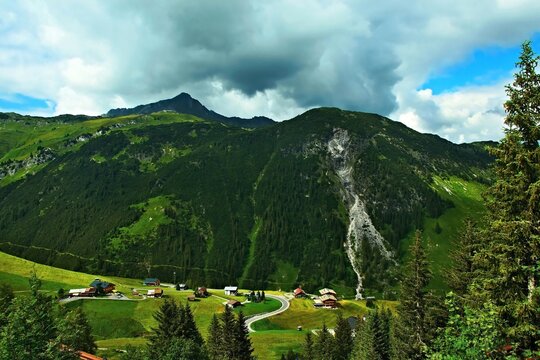 Austrian Alps - view from the village of Wolfegg in the Lechtal Alps