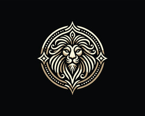 Golden Lion Logo Template