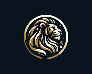 Golden Lion Logo Template