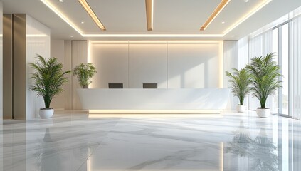 Fototapeta premium Modern Office Reception Area Design
