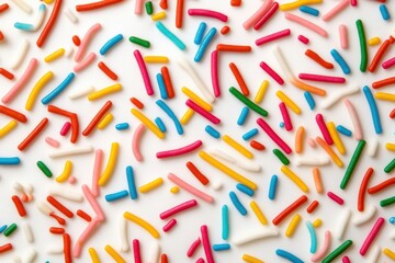 Colorful sprinkles background with vibrant sugar strands