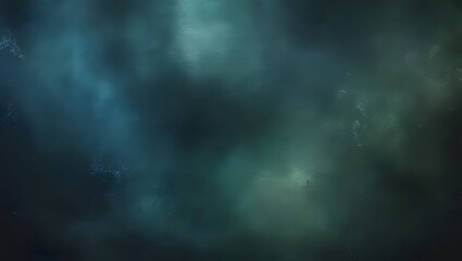 Fototapeta premium Dark moody cloud texture with a gradient of deep green and teal hues. Ideal for wallpapers, graphic design, cinematic effects, and fantasy-themed visuals.
