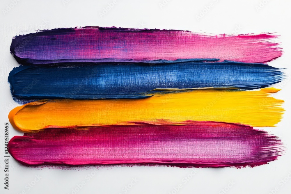 Aufkleber vibrant strokes of paint layered on a canvas highlighting artistic expression