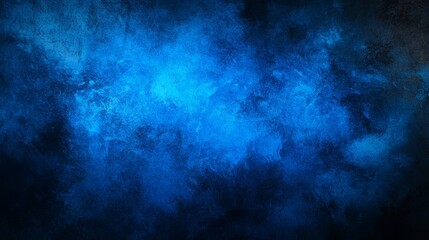 Fototapeta premium Abstract background featuring a vibrant blue glow effect against a dark backdrop with a grainy texture