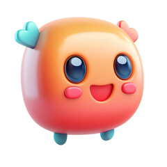 Obraz premium A 3D icon of a support chat, detailed and helpful, on a white background with transparent background, png.