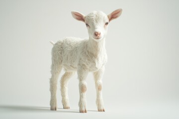 Fototapeta premium Innocence: A Portrait of a Young Lamb