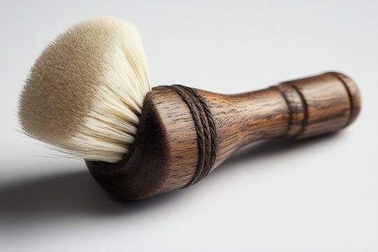 High-quality wooden shaving brush with soft bristles designed for a luxurious grooming experience