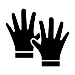 Glove Glyph Icon Design