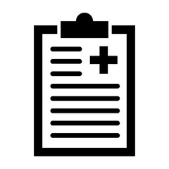Health Report Glyph Icon Design