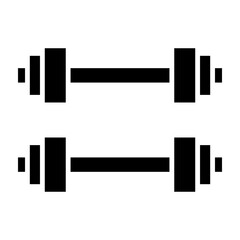 Barbell Glyph Icon Design
