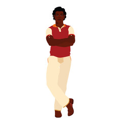 Handsome black man in elegant art style vector