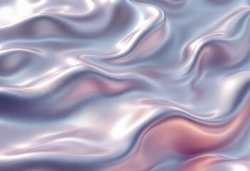 Obraz premium Soft Satin Fabric Glimmers in Shades of Pink and Silver During Golden Hour. Generative AI