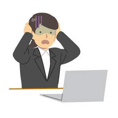 パソコンを扱う女性