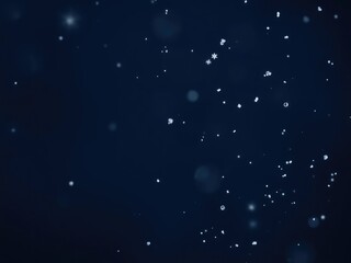Naklejka premium Softly falls a snowflake from the dark night sky, its delicate form glistening with frostbite, frozen, frost
