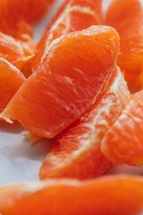 peeled tangerine orange segments