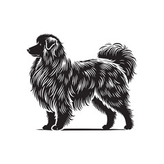 Croatian Sheepdog Silhouette - Minimalist Croatian Sheepdog Vector - Illustration of Croatian Sheepdog