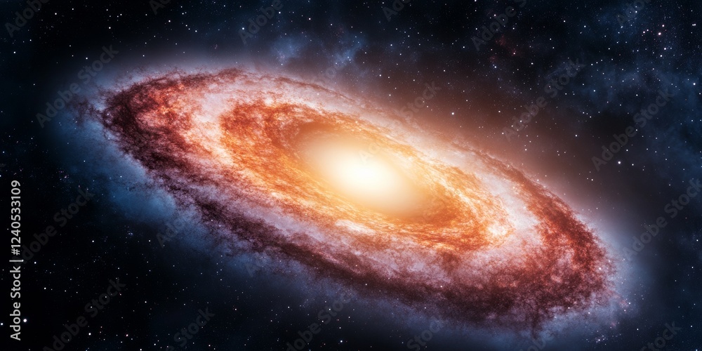 Poster vibrant nebula visualization cosmic swirl of celestial dust in deep space - cutting-edge scientific 
