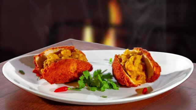 Acaraj&eacute; is a typical dish from Bahia, Brazil, acaraje