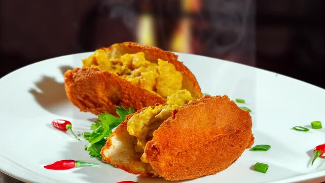 Acaraj&eacute; is a typical dish from Bahia, Brazil, acaraje