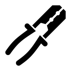 Crimping Tool Glyph Icon Design
