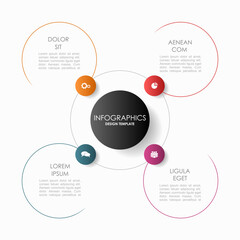 Obraz premium Infographic design template with place for your data. Vector illustration.