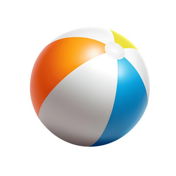 Inflatable Beach Ball &ndash; Fun and Colorful with Transparent Background
