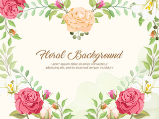 Beautiful Wedding Background Template