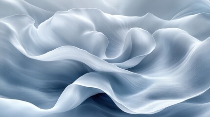 Obraz premium Flowing light blue fabric, abstract waves, design texture