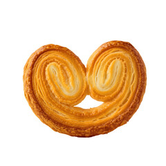 Fototapeta premium Golden Palmier Puff Pastry Cookies – Crisp and Delicious, Transparent Background