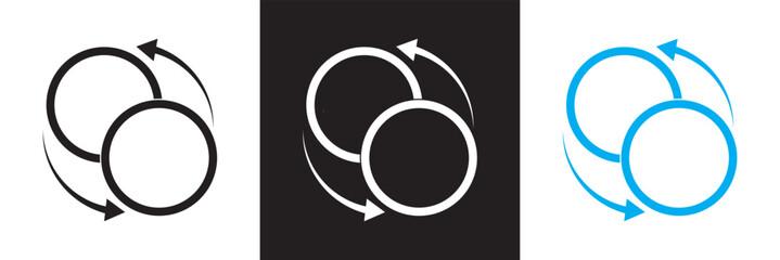 Converter vector icon.  isolated on white and black background. vector illustration. EPS 10