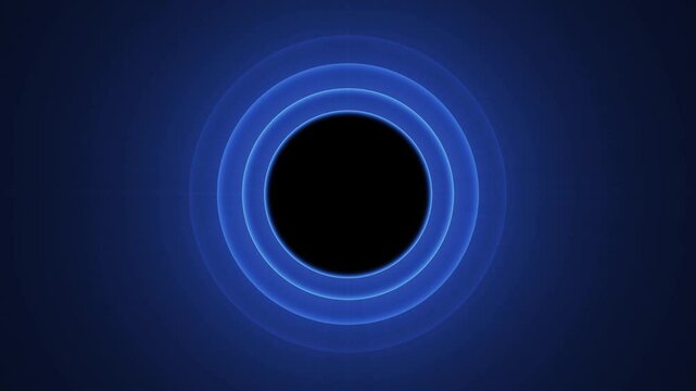 Light Wave Circle Diffusion Effect Loop Animation. Circular Smooth Blue waves Abstract Spreading Glowing Effect.