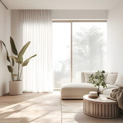 modern living room with window