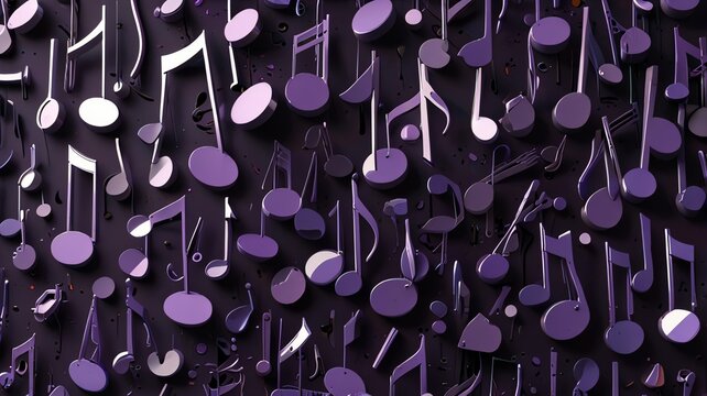 Here are a few options for your stock photo description, all under 200 characters:


**Option 1 (Focus on visual):**

> Abstract purple musical notes background