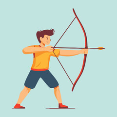 A man holding Archery vector illustration
