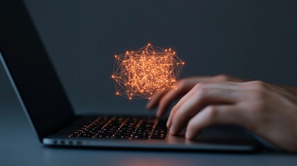 Digital Finance Immersion Minimalist Workspace with Glowing Crypto Icons and Blockchain Overlay - FinTech Evolution for Efficient Investment Strategies and Collaborative Platforms