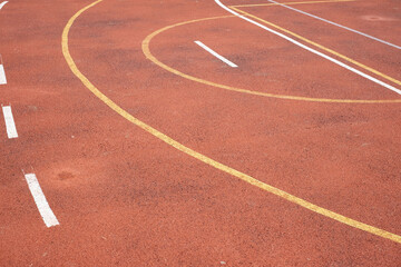 synthetic old outdoor floor for basketball and minifootball