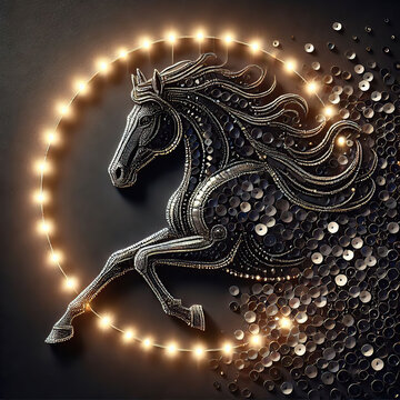 beautiful horse pano