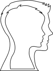 Inner Child Emerging from Adult Silhouette