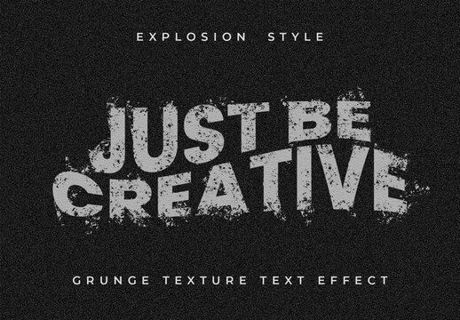 Grunge Texture Text Effect Mockup