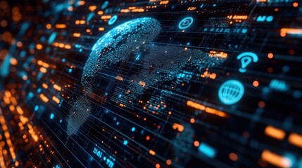 Global network data stream visualization