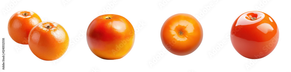 Poster fresh oranges and apples arranged on a white background showcasing their vibrant colors and natural 