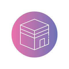 Kaaba icon vector stock illustration
