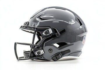 Fototapeta premium American Football Helmet, Grey, Professional, Protective Gear, Sports Equipment, Safety, Game, Competition, Athletic