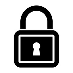 Padlock Glyph Icon Design