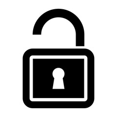 Unlock Glyph Icon Design