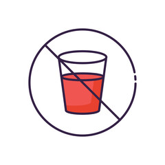 No Drink icon vector stock illustration